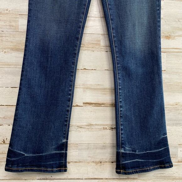 Veronica Beard Carolyn 10" Baby Boot Womens Size 26" Blue Tidal Tuxedo Waistband - Picture 8 of 16